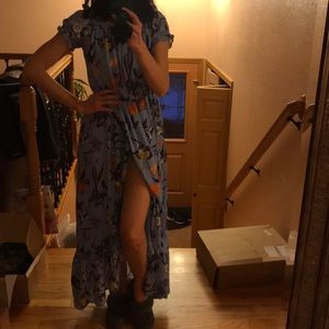 belle vere floral faux wrap dress